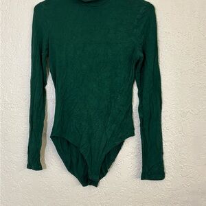 Laolasi M Forest Green Long Sleeve Turtleneck Bodysuit